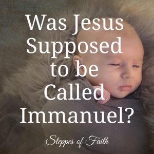 Was Jesus Supposed to be Called Immanuel? by Steppes of Faith