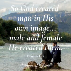 "So God created man in His own image...male and female He created them." Genesis 1:27