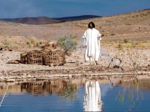 A mysterious man appears on the beach telling the disciples to cast their nets on the other side of their boat. It was Jesus again.