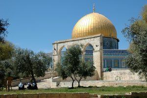 The Dome of the Rock sits (to the anger of many) on where the rightful place where many Biblical events occurred including the temple Herod built.