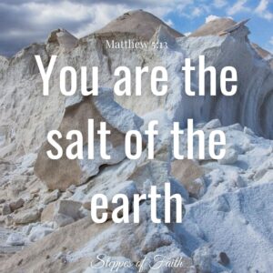 "You are the salt of the earth." Mark 5:13