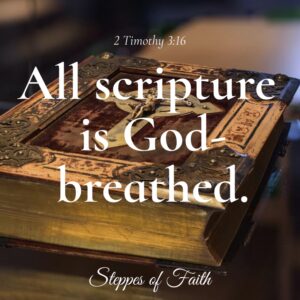 "All Scripture is God-breathed and useful for teaching." 2 Timothy 3:16