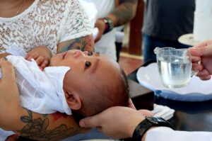 Paedobaptists believe in sprinkling water on infants' heads.