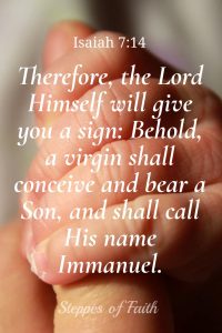 Mary called her son Jesus who is Immanuel in His essence and nature. 