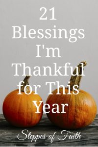 "21 Blessings I'm Thankful for This Year" by Steppes of Faith