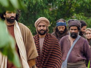 Jesus walks out of the Temple with the disciples, taking His blessing over Israel with Him.