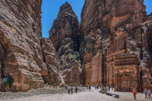Bedouins still live in the ancient city of Petra, the former capital of the Nabateans.