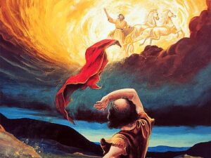 Elijah never died. God took him into heaven in a whirlwind.